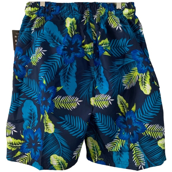Kanu Surf Board Shorts Swim Trunks Size Medium Tropical Pockets Brief Lining NWT - Picture 2 of 14